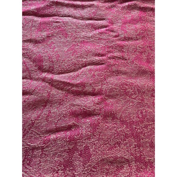 Pastmlna Red & Gold Paisley Pashmina Silk Blend Shawl Wrap Scarf Fringe 70" X 2 - Picture 4 of 7